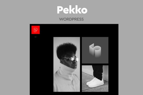 极简设计风格设计师个人网站WordPress主题模板 Pekko – Minimal Dark WordPress Theme