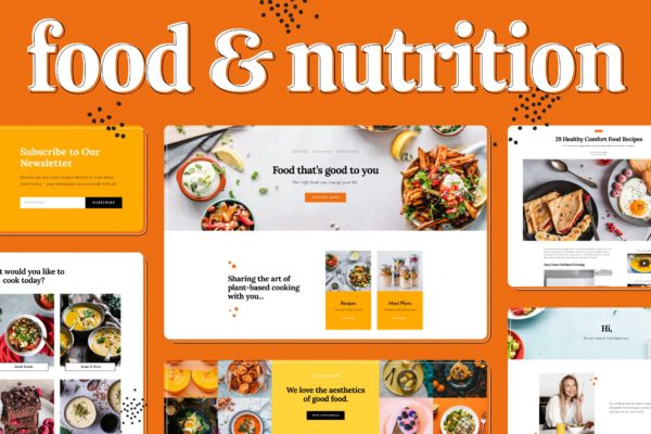 营养食品主题网站WordPress主题模板[for Elementor] Food & Nutrition Elementor Template Kit