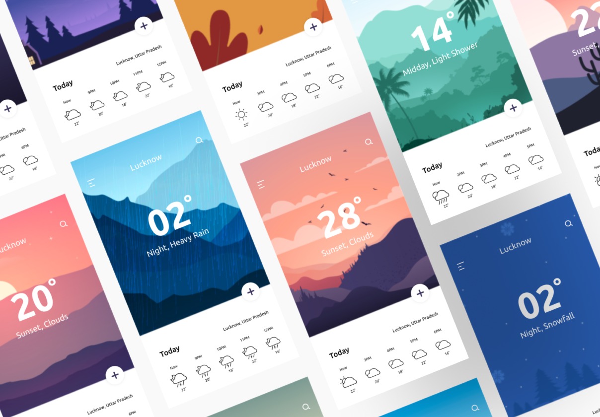 Weather App Cards