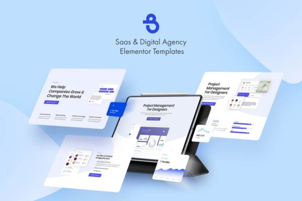 Saas&数字产品代理商WP网站Elementor模板 Burto – Saas & Digital Agency Elementor Template Kit