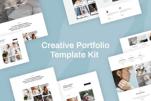 创意设计师/设计工作室作品集网站WP模板[for Elementor] Quanzo – Creative Portfolio Template Kit