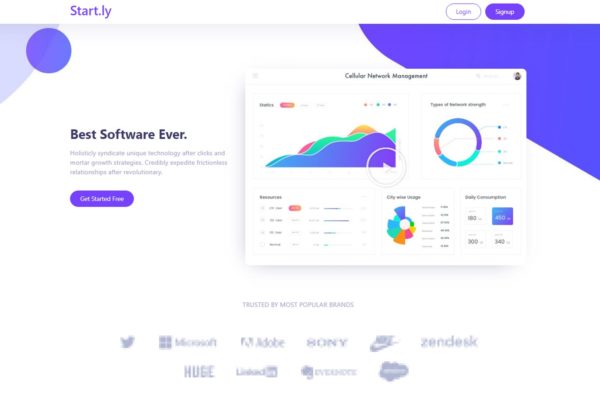 初创公司/SaaS/软件企业公司官网WP主题模板[For Elementor] Startly Template Kit for Startups, SaaS & Software