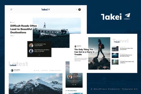新闻杂志WordPress网站模板[for Elementor] Takei – News & Magazine Template Kit