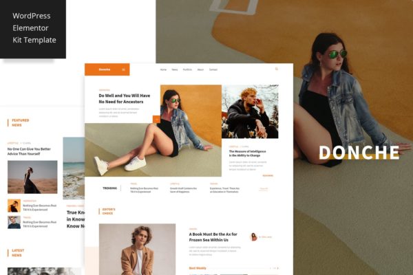 WordPress新闻杂志主题模板[for Elementor] Donche – News & Magazine Template Kit
