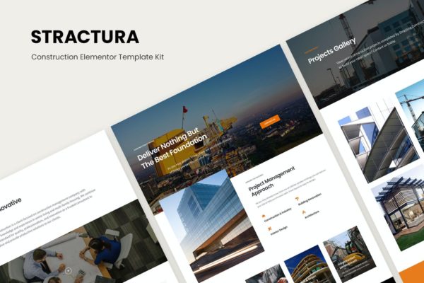 建筑工程企业网站WordPress主题[for Elementor] Stractura – Construction Elementor Template Kit