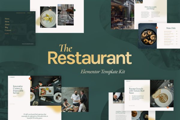 意大利西式高端餐厅官网设计WP模板[for Elementor] The Restaurant – Elementor Template Kit
