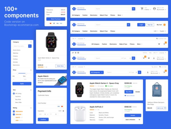 设计森林下午茶：Bootstrap电子商务购物网站HTML套件