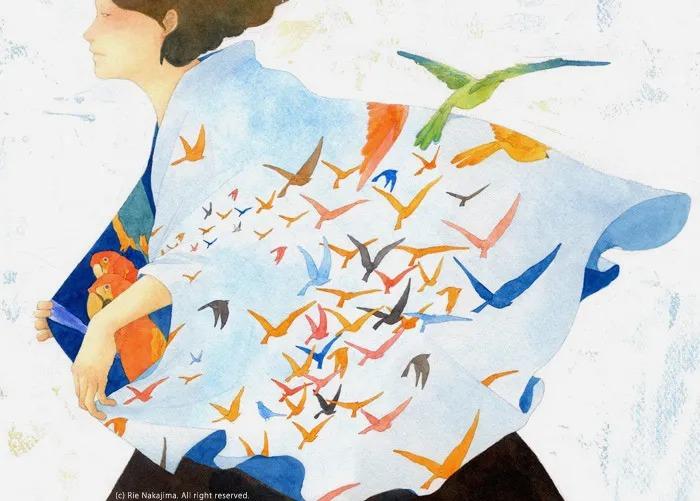 清新静谧！日本插画师中岛梨绘(Rie Nakajima)作品欣赏