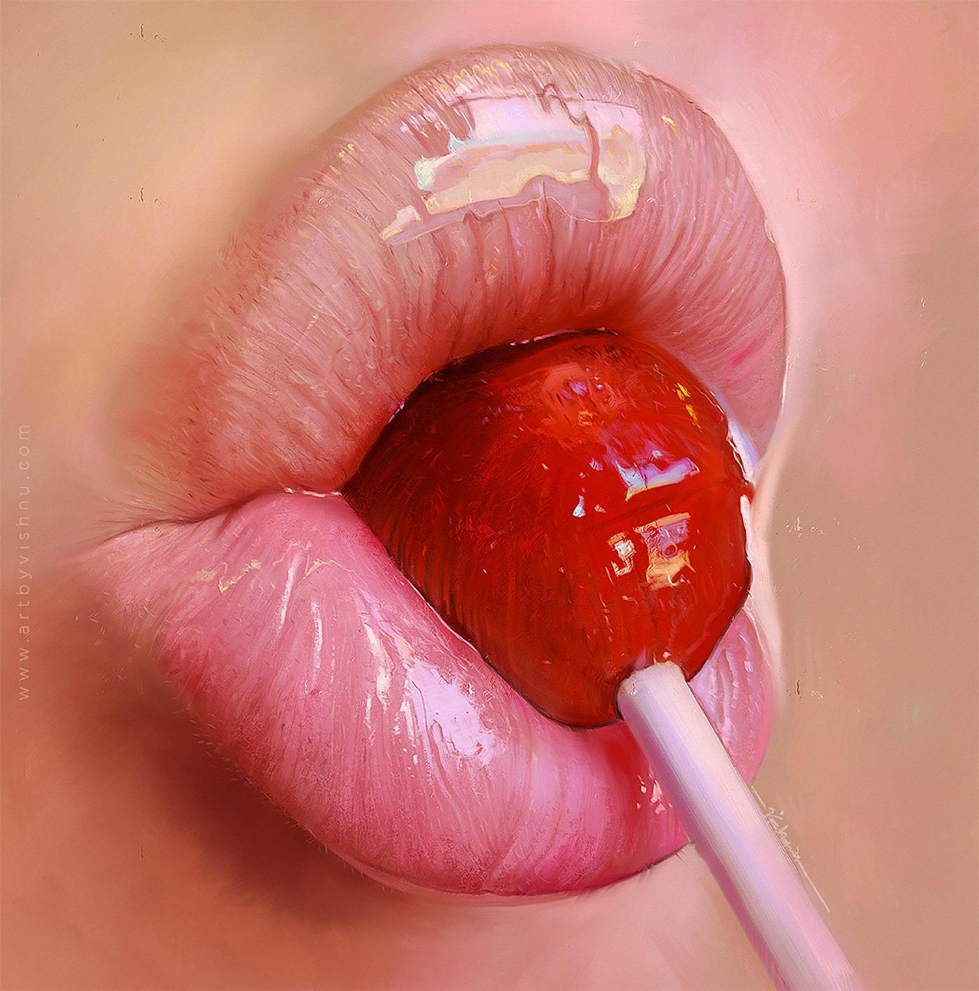 Vishnu照片级的肖像插画作品