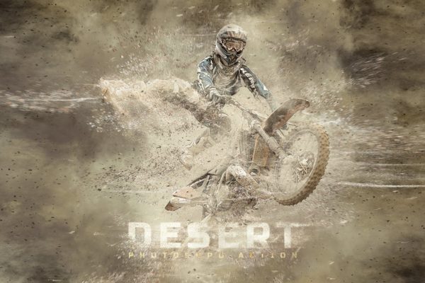 荒漠化沙尘暴照片后期特效PS动作 Desert Photoshop Action