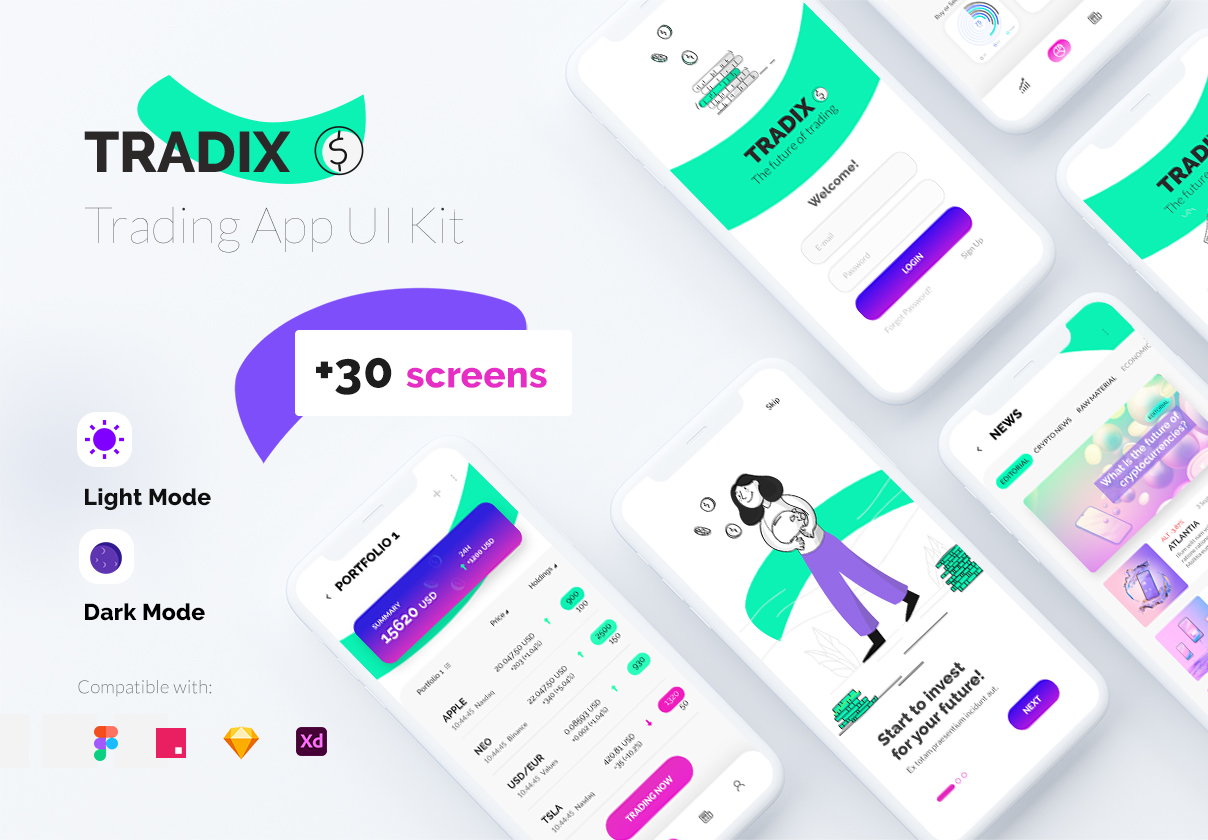 Tradix – Trading App UI Kit