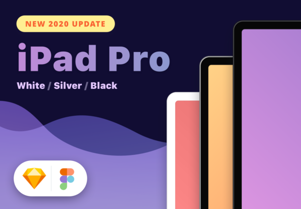 设计森林下午茶：全新2020 iPad Pro屏幕样机模板[sketch,fig]