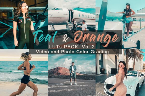 好莱坞流行色照片特效调色滤镜LR预设v2 TEAL & ORANGE –  LUTs Pack Vol.2