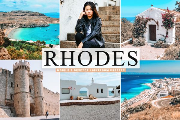希腊海岛风景摄影＆旅游照片LR调色预设 Rhodes Mobile & Desktop Lightroom Presets