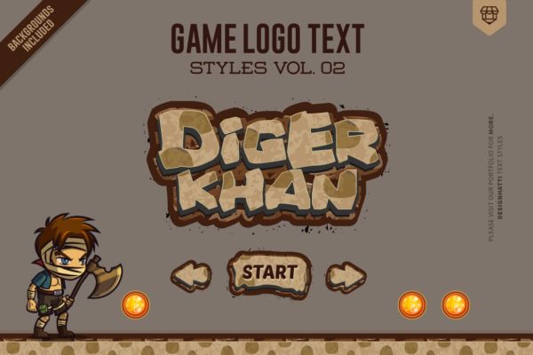 手机游戏文字特效图层样式模板V.2 Mobile Game Text Styles vol.02