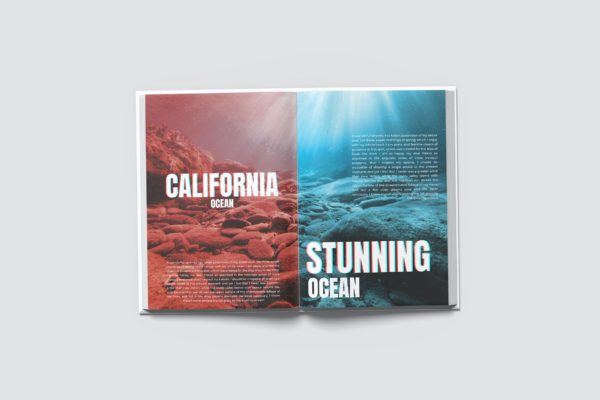 图册/书籍/杂志内页版式设计样机模板 Awesome Book – Mockup