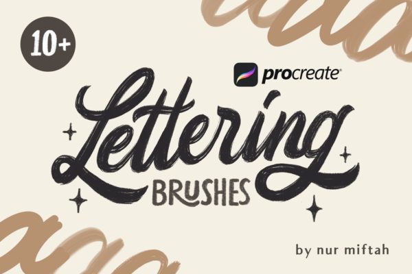 逼真手写马克笔效果Procreate绘画笔刷 Procreate Lettering Brushes