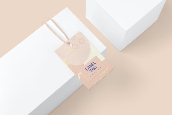 服装吊牌标签设计效果图样机模板 Clothing Label Tag Mockups