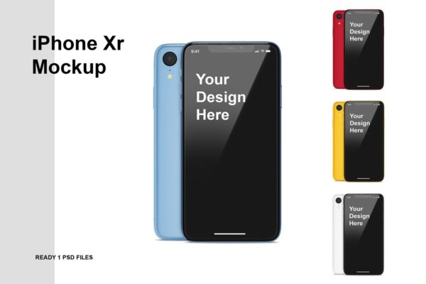 iPhone XR手机正视图样机 iPhone Xr Mockup