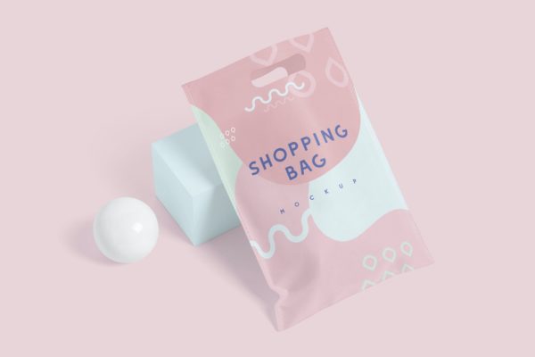 矩形帆布购物袋包装设计样机 Rectangle Canvas Shopping Bag Mockups