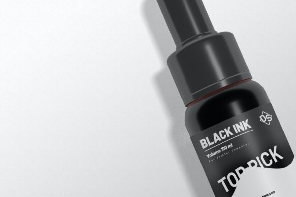 墨水滴瓶包装设计样机模板 Ink Drop Bottle – Mockup
