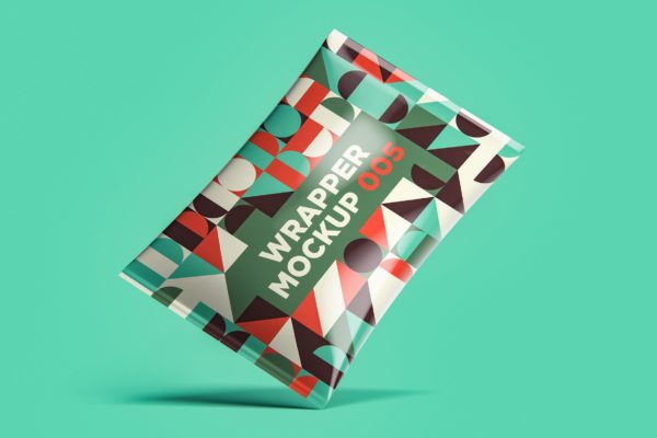 糖果包装盒外观设计预览样机模板V.5 Wrapper Mockup 005