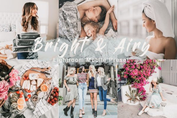 Instagram社交信息流时尚照片特效Lightroom预设 Bright & Airy – Lightroom Mobile Preset
