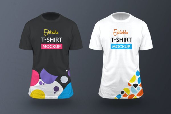 3D彩色运动T恤正面预览图样机模板V.1 3D T-Shirt Mockup – Vol 01