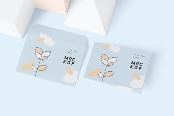 邀请函&贺卡效果图展示样机模板 Invitation & Greeting Card Mockups