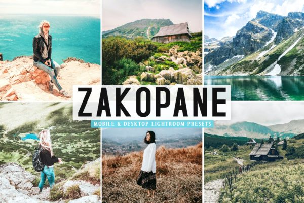 褪色蓝调自然山地照片调色LR预设 Zakopane Mobile & Desktop Lightroom Presets