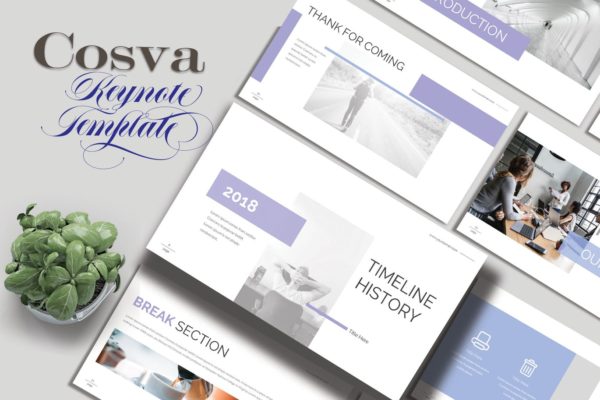 企业年度报告演讲Keynote幻灯片模板素材 Cosva – Keynote Template