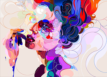 Martin Sati独特的炫酷肖像插画作品