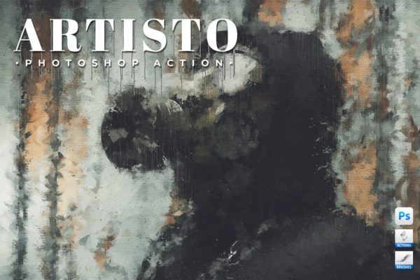 Artisto写实绘画艺术效果照片处理PS动作 Artisto – Realistic Painting Photoshop Action
