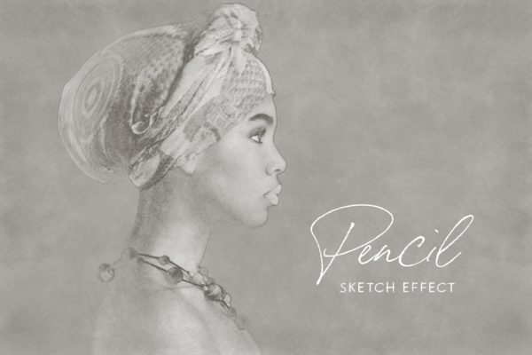 铅笔素描效果PS图层样式 Pencil Sketch Photoshop Effect