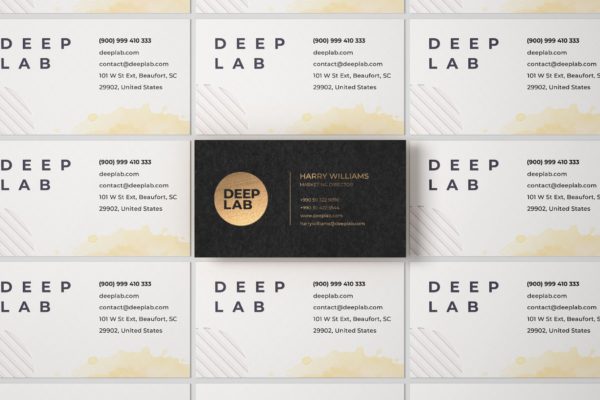 企业名片品牌设计等距视图样机模板 Business Card Mockup