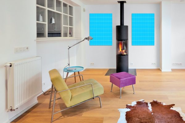 现代简约风室内墙体效果图展示场景样机v2 Vintage Style-Interior-02