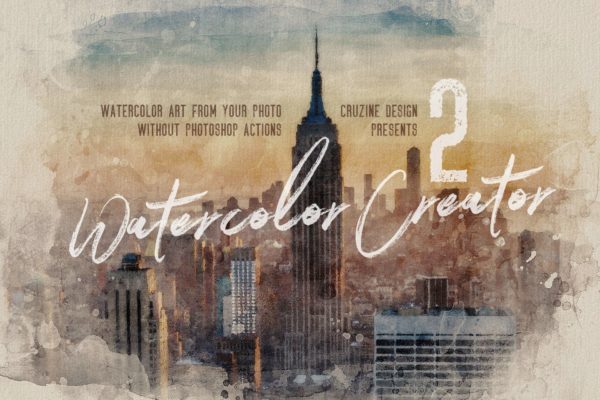 创意水彩艺术元素场景生成器v.2 The Ultimate Watercolor Creator 2
