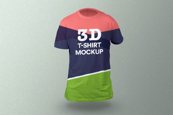 3D运动衫T恤设计样机模板 3D T-Shirt Mockup