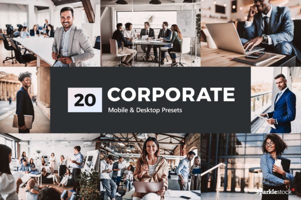 20款商务会议合影Lightroom预置和LUTs 20 Corporate Lightroom Presets and LUTs