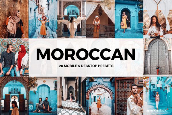 20款异国情调的摩洛哥城市旅行摄影LR预设 20 Moroccan Lightroom Presets and LUTs