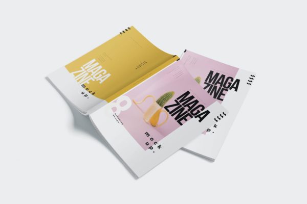 逼真的杂志设计效果图样机模板 Realistic Magazine Mockups