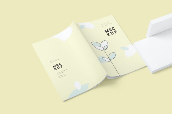 A4 210×297毫米尺寸-图册杂志效果图样机 Magazine Mockup – A4 210×297 mm Size