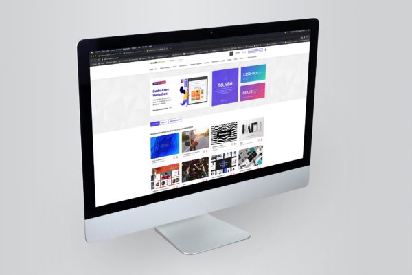 iMac 27英寸屏幕展示样机模板 iMac 27 Inches Mockup