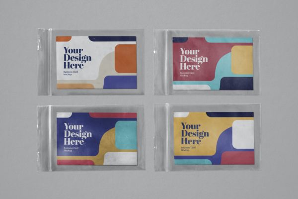 透明塑料拉链袋设计样机模板 Plastic Zip Lock Bag Mockup