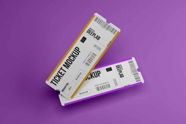 活动门票/入场券/票券效果图样机 Event Ticket Mockup