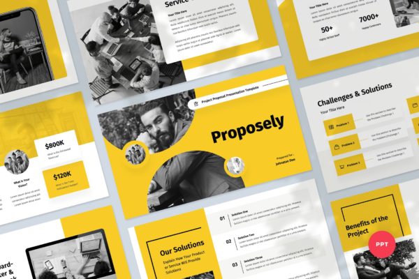 项目建议书/个人演讲PowerPoint文稿模板 Project Proposal & Pitch Powerpoint Template