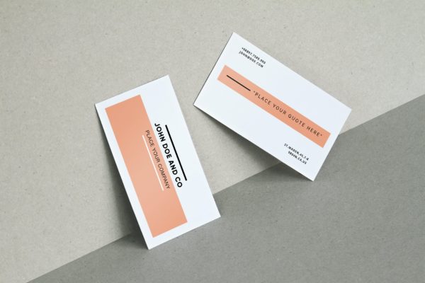 企业名片设计效果图样机模板v22 Business Card Mockup