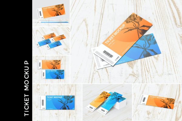 入场券/票券效果图样机 Ticket Mock-Up