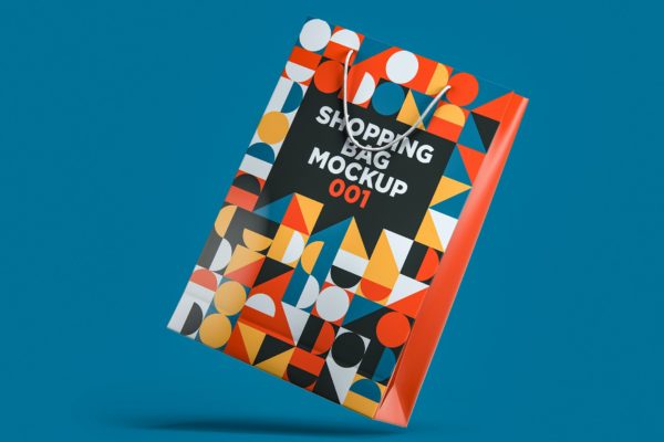 购物袋外观品牌设计样机模板v1 Shopping Bag Mockup 001