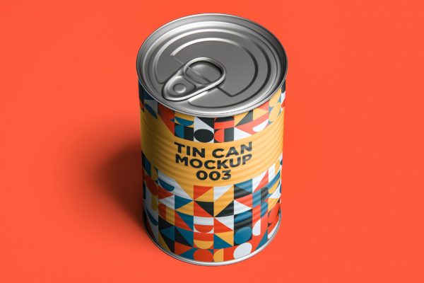 金属锡罐奶粉罐包装设计样机模板v3 Tin Can Mockup 003